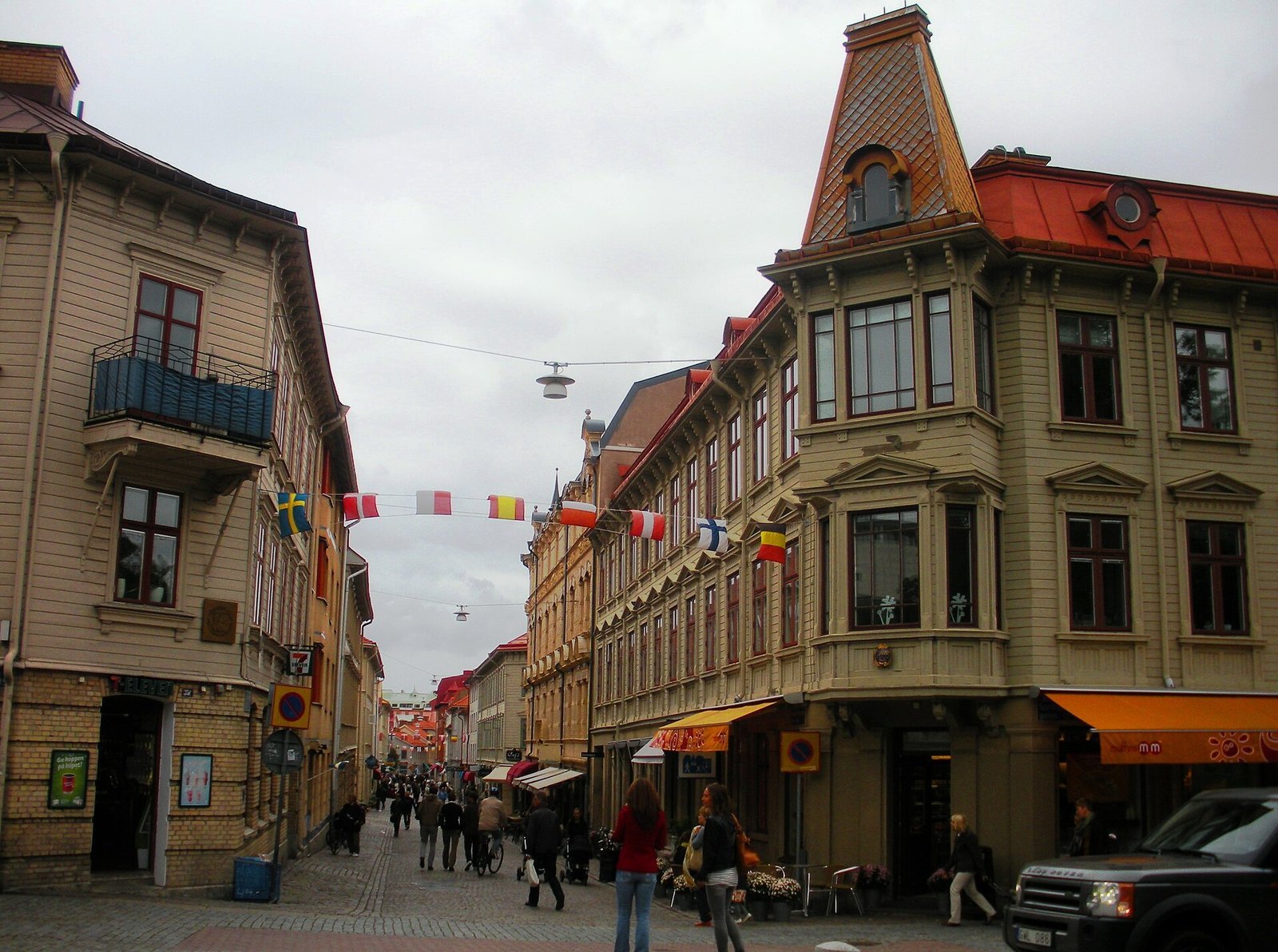 The wooden houses and shops of Haga Nygata, Gothenburg